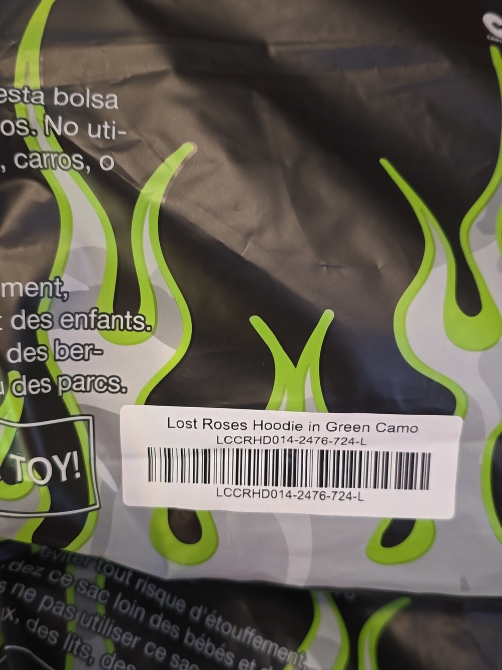 Powerpuff Girls Gray Camo Hi Hoodie with Green Applique Hood - Picture 6 of 6